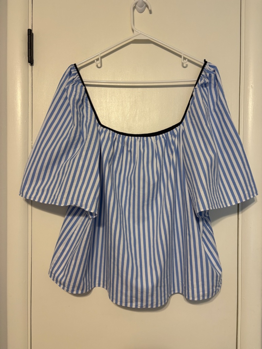 Tuckernuck Pomander Place Women's S/S Blue Stripe Celia Shirt Top Blouse XXL - Picture 4 of 9